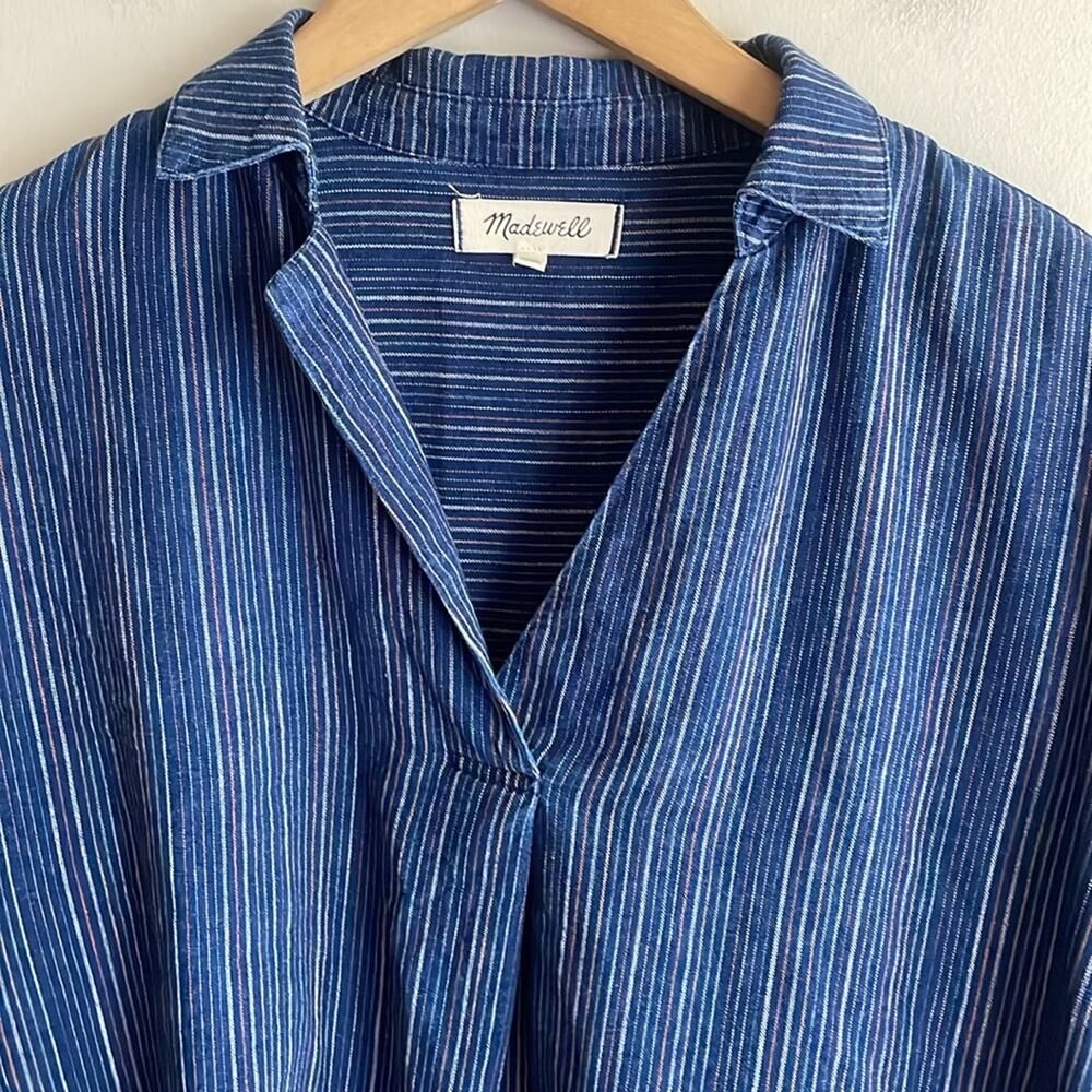 Madewell Courier Button-Back Shirt in Cecile Stripe - Picture 7 of 15